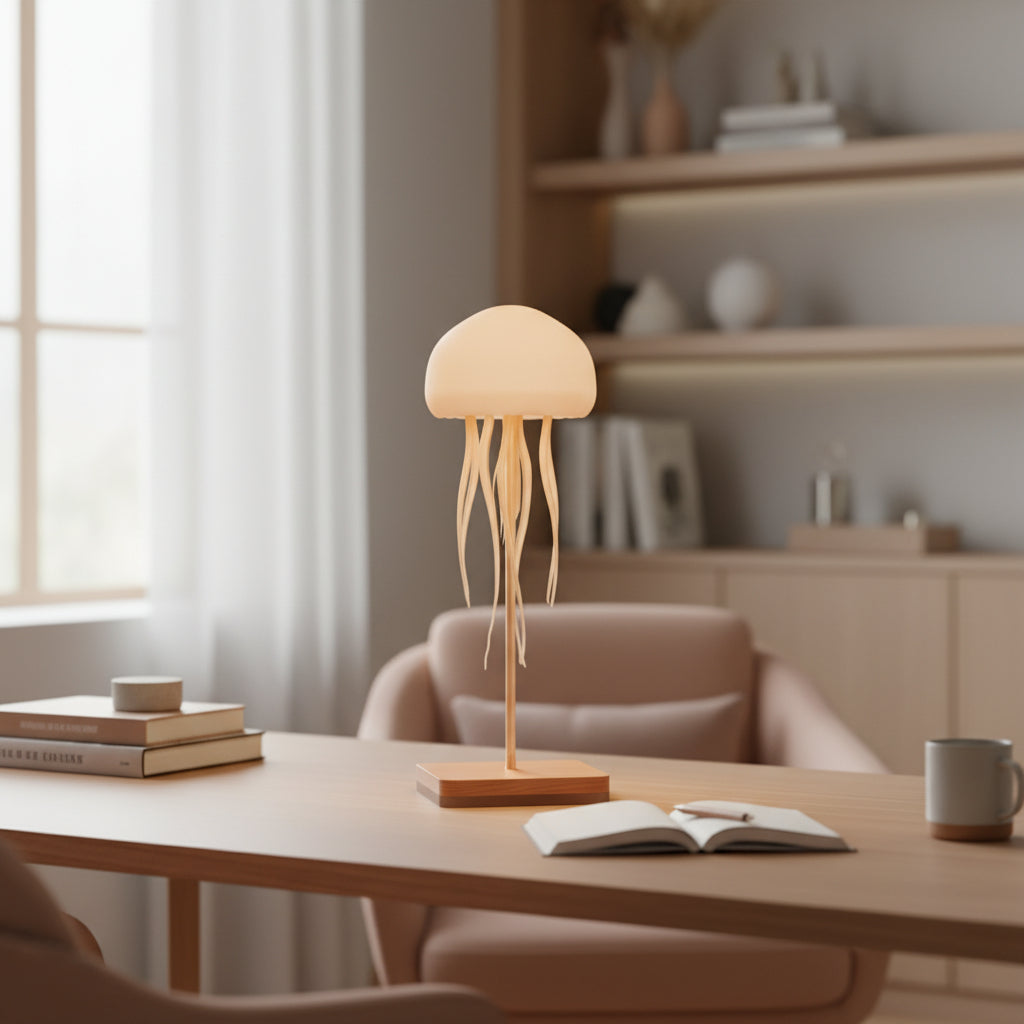 Floating Jellyfish Mood Lamp – RGB Color-Changing Night Light