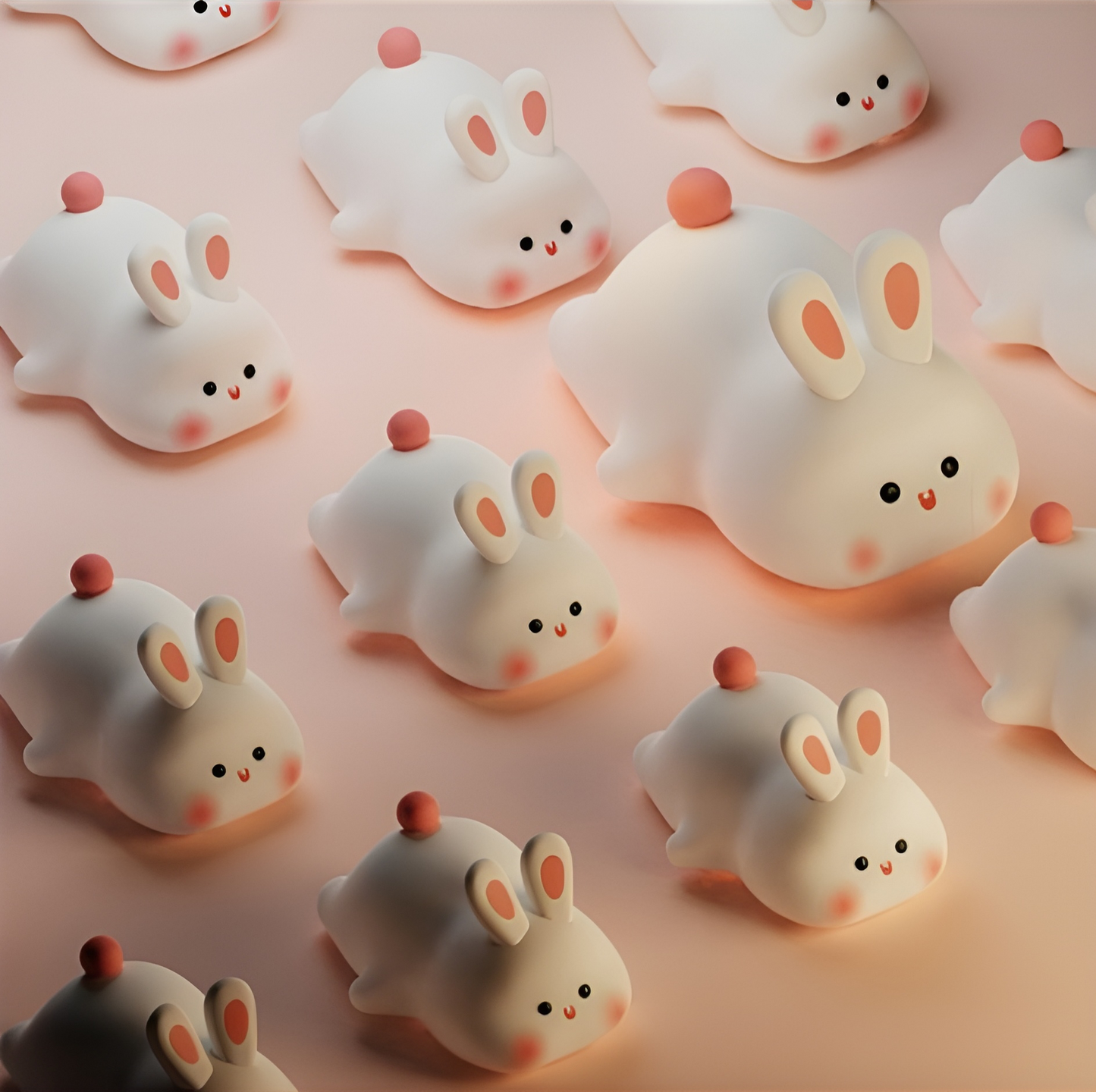 Little Rabbit Night Light™ – Silicone Touch Night Lamp for Kids (USB Rechargeable)