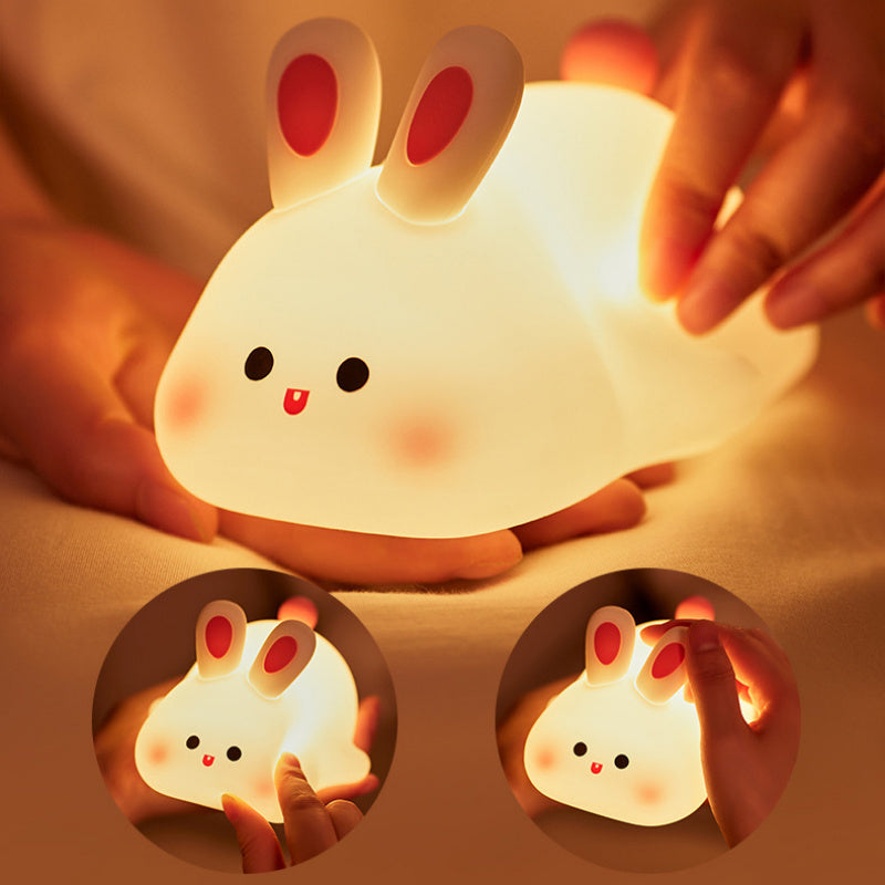 Little Rabbit Night Light™ – Silicone Touch Night Lamp for Kids (USB Rechargeable)