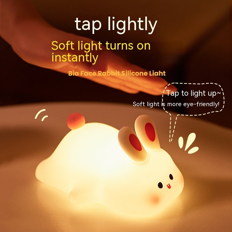 Little Rabbit Night Light™ – Silicone Touch Night Lamp for Kids (USB Rechargeable)