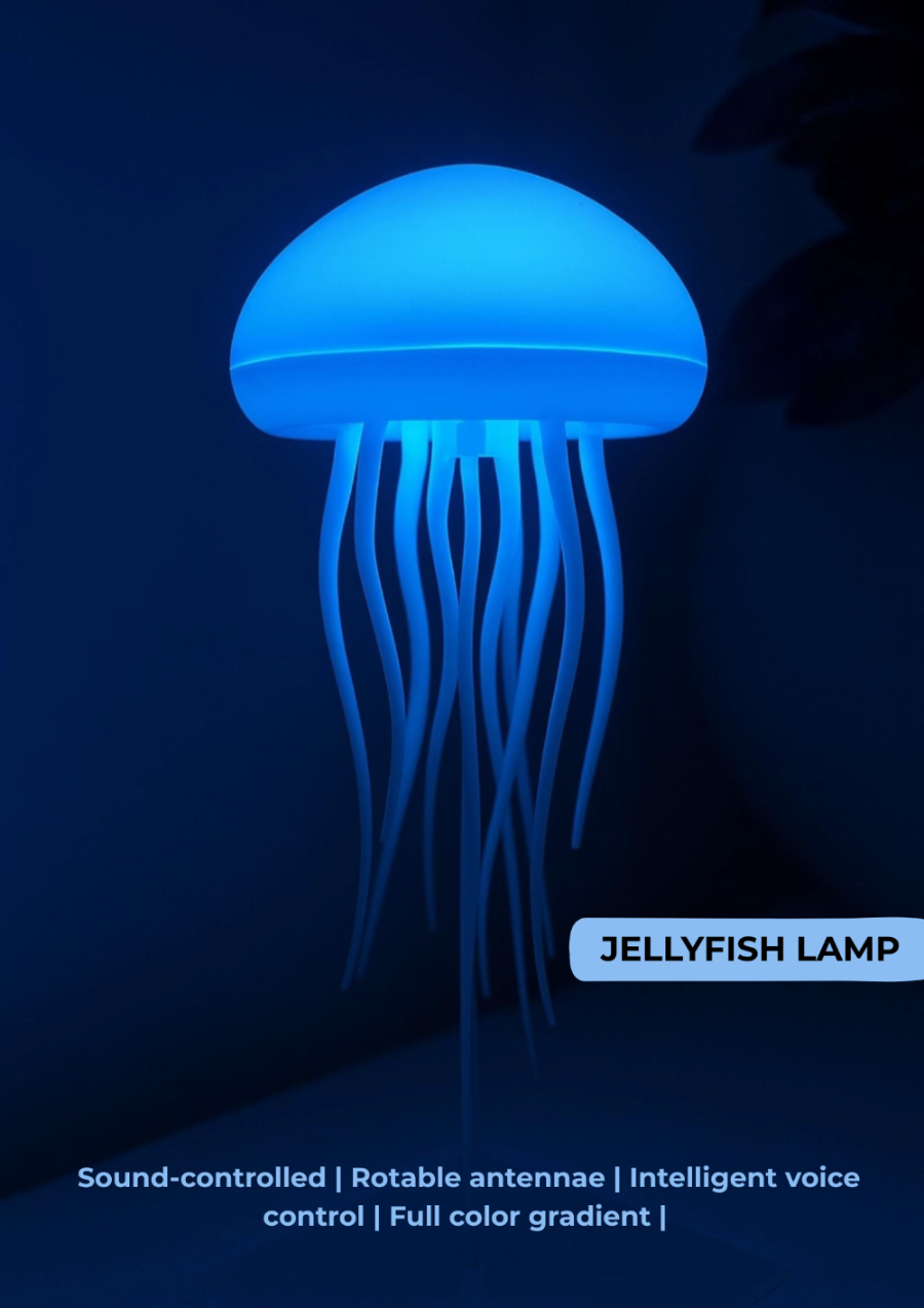 Floating Jellyfish Mood Lamp – RGB Color-Changing Night Light