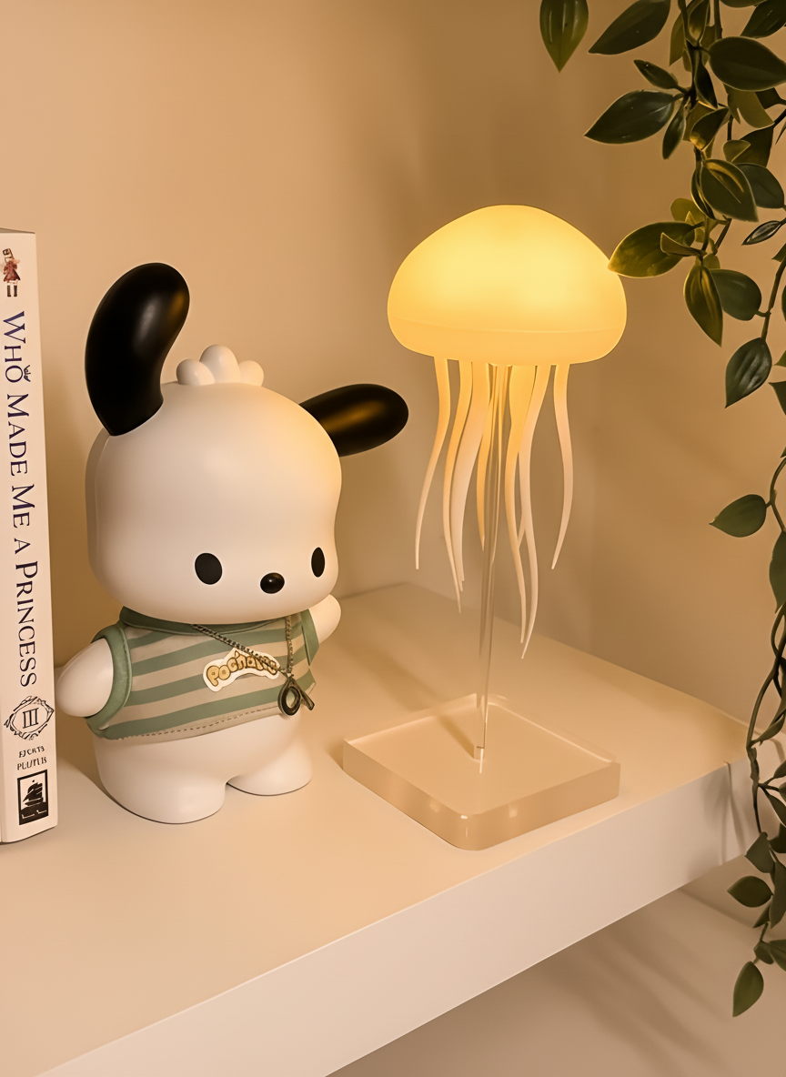 Floating Jellyfish Mood Lamp – RGB Color-Changing Night Light